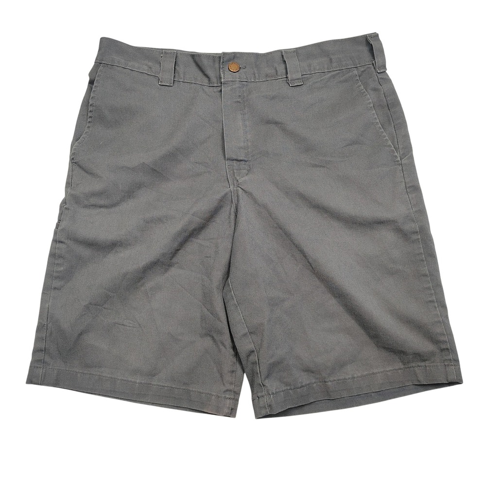 Dickies Carpenter Shorts Mens 34 Gray Utility Pocket Solid Twill Cotton Blend